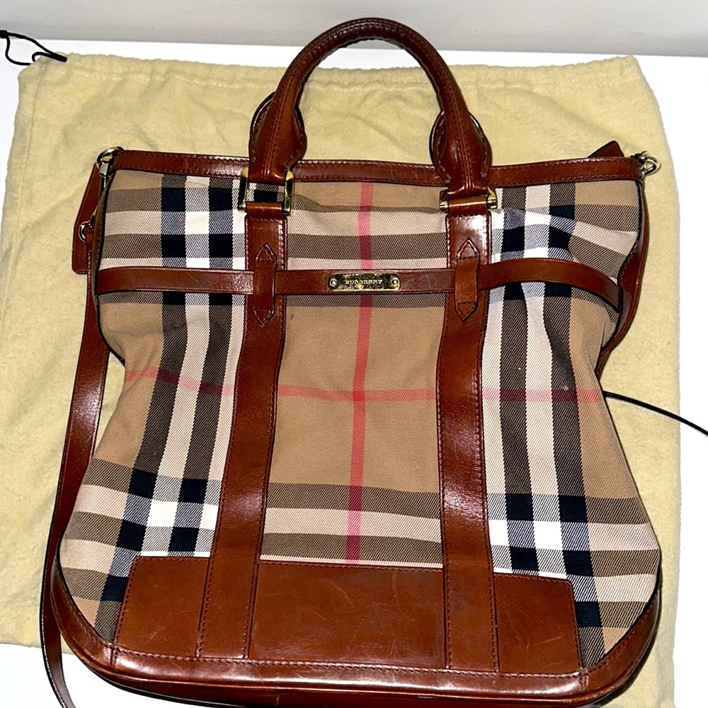 Burberry Beige/Tan House Check
Canvas and Leather Hobo